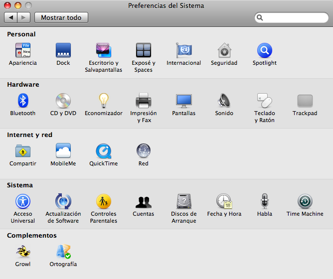 Preferències del sistema
